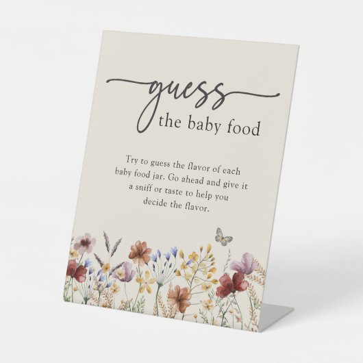 Signe De Table Symbole alimentaire pour bébé Boho (Recto)