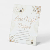 Signe De Table Symbole Baby shower d'abeilles de miel Diapositive (Recto)