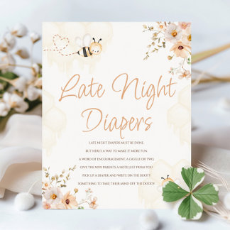 Signe De Table Symbole Baby shower d'abeilles de miel Diapositive