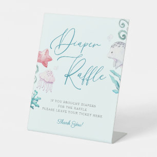 Signe De Table Symbole Baby shower de plongée Ocean Animaux