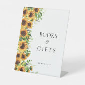 Signe De Table Symbole Baby shower de tournesol Livres et cadeaux (Recto)