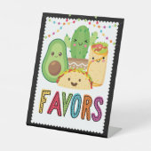 Signe De Table Symbole Baby shower Fiesta Taco Favoriser (Recto)