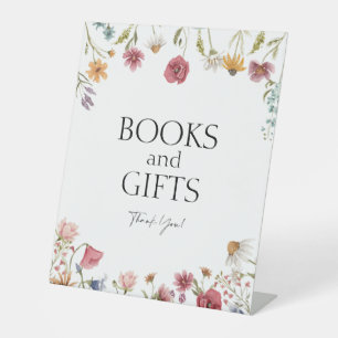 Signe De Table Symbole Baby shower Livres Et Cadeaux Floral