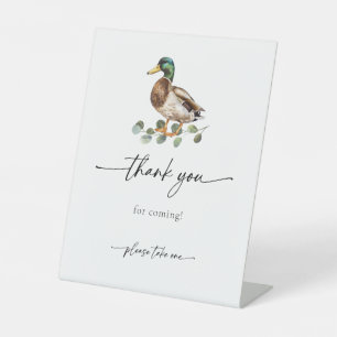 Signe De Table Symbole Baby shower Merci Mallard Duck Favoriser
