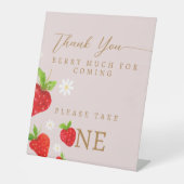 Signe De Table Symbole Berry First 1st Strawberry Anniversaire Fa (Recto)