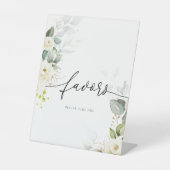 Signe De Table Symbole blanc Roses Fête des mariées Faveurs (Recto)