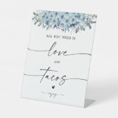 Signe De Table Symbole bleu Boho Love et Tacos (Recto)