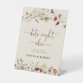 Signe De Table Symbole Boho Tiny Fleur sauvage Date Nuit Idée (Recto)