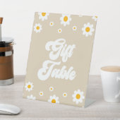 Signe De Table Symbole Brown Retro Daisy Flower Table cadeau (In SItu)