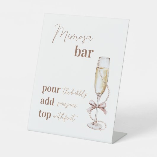 Signe De Table Symbole Brunch et Bubbly Mimosa Bar 8x10 (Recto)