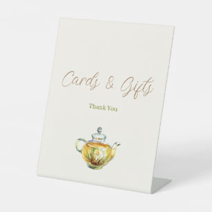Signe De Table Symbole cadeau de carte thé chamomile de charme