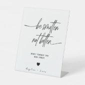 Signe De Table Symbole Calligraphy Be Smitten Not Bitten Bug Spra (Recto)