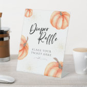 Signe De Table SYMBOLE Citrouille Déchets D'Aquarelle orange (In SItu)