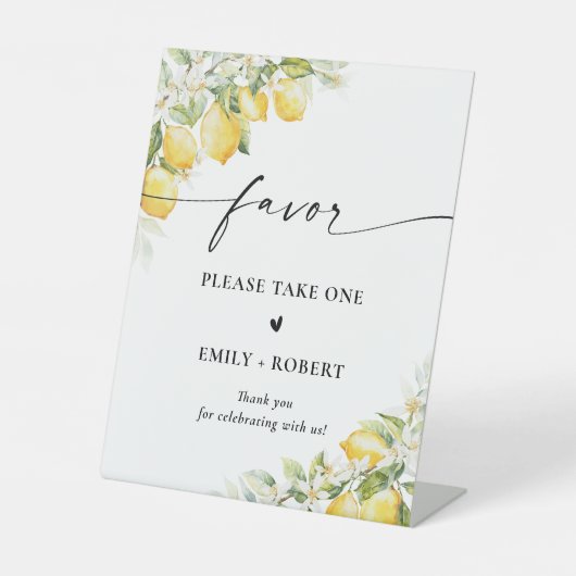 Signe De Table Symbole Citrus Citron Faveur (Recto)