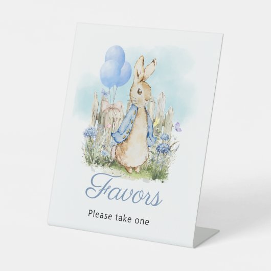Signe De Table Symbole classique Peter Rabbit Baby shower Faveurs (Recto)