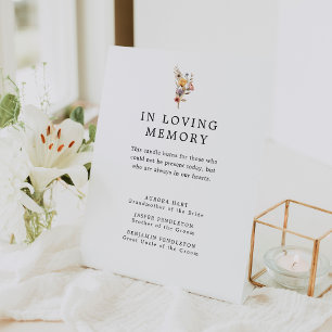 Signe De Table Symbole coloré du Mariage floral