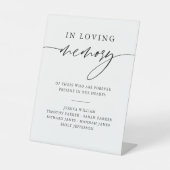 Signe De Table Symbole commémoratif Rustique en mémoire d'amour (Recto)