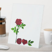 Signe De Table SYMBOLE D'AMOUR Romantique - Rose Peint à la main (In SItu)