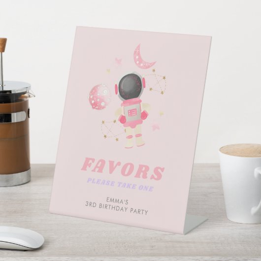 Signe De Table Symbole d'anniversaire de l'astronaute de l'espace (In SItu)