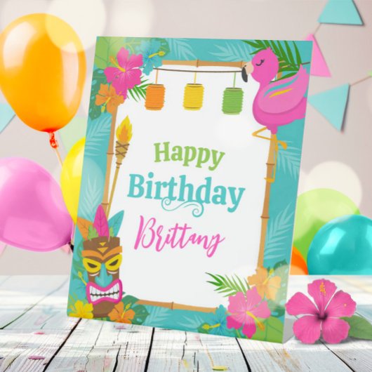 Signe De Table SYMBOLE D'ANNIVERSAIRE DE L'ÉTÉ tropical DE Luau