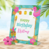 Signe De Table SYMBOLE D'ANNIVERSAIRE DE L'ÉTÉ tropical DE Luau