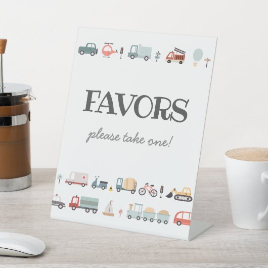 Signe De Table Symbole d'anniversaire de transport moderne (In SItu)