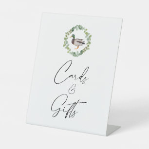 Signe De Table Symbole de Baby shower de canard Mallard Cartes et