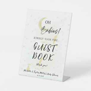 Signe De Table Symbole de Baby shower du livre d'hôtes