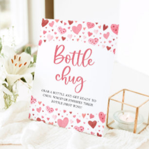 Signe De Table Symbole de Baby shower Valentine Bouteille Coeurs 