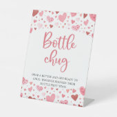Signe De Table Symbole de Baby shower Valentine Bouteille Coeurs  (Recto)