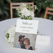 Signe De Table Symbole de bienvenue du mariage photo