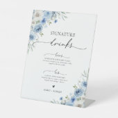 Signe De Table Symbole de boisson Dusty Blue Ivory (Recto)