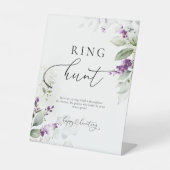 Signe De Table Symbole de chasse à anneaux de lavande vert pourpr (Recto)