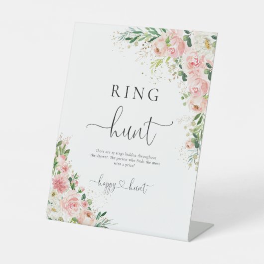 Signe De Table Symbole de chasse en or rose rose pâle (Recto)