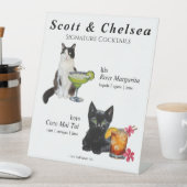 Signe De Table Symbole de cocktail de chat (In SItu)