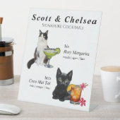 Signe De Table Symbole de cocktail de chat (In SItu)