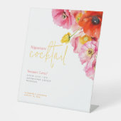 Signe De Table Symbole de Cocktail floral moderne (Recto)