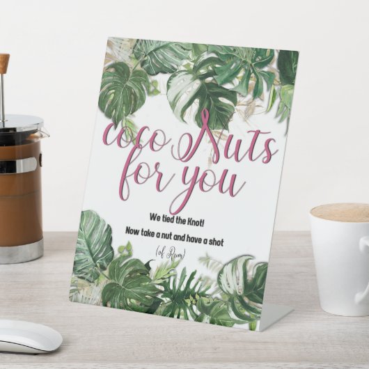 Signe De Table Symbole de CocoNuts pour vous (In SItu)