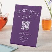 Signe De Table Symbole de code QR du fonds de lune de miel Mariag (In SItu)