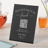 Signe De Table Symbole de code QR du fonds de lune de miel Mariag (In SItu)