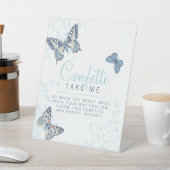 Signe De Table Symbole de confetti mariage aux papillons à encre  (In SItu)