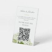 Signe De Table Symbole de don de bienfaisance White Hydrangea (Recto)