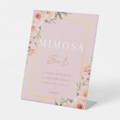 Signe De Table Symbole de douche à bar Mimosa Rose et rousse (Recto)