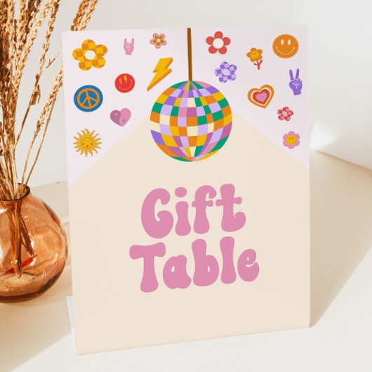 Signe De Table Symbole de fête de table cadeau Super Disco Retro