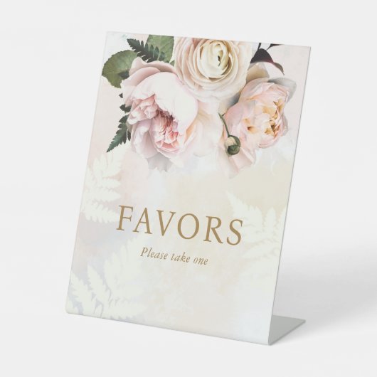 Signe De Table Symbole de Fête des mariées florale rose préféré (Recto)