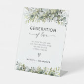 Signe De Table Symbole de génération de plantes vertes d'amour (Recto)