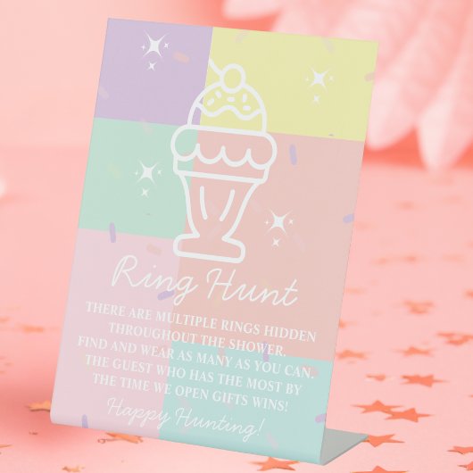 Signe De Table Symbole de guéridon de chasse à la crème glacée ré