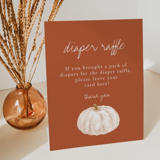 Signe De Table Symbole de jauge de Baby shower Citrouille Boho