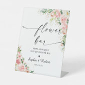 Signe De Table Symbole de la barre de fleurs rose or (Recto)