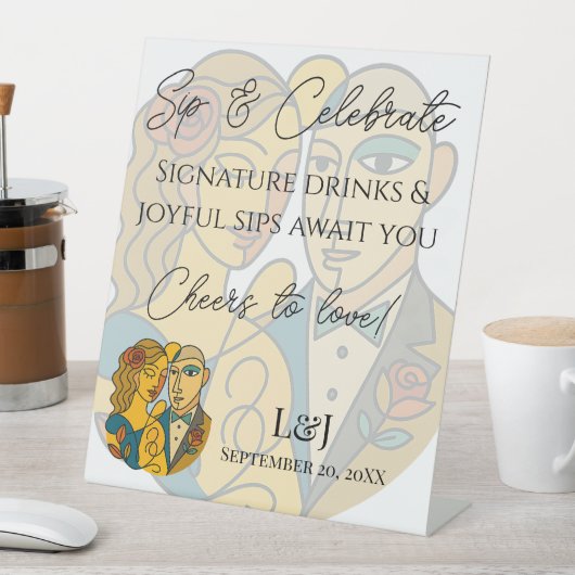 Signe De Table Symbole de la barre de mariage de destination de l (In SItu)